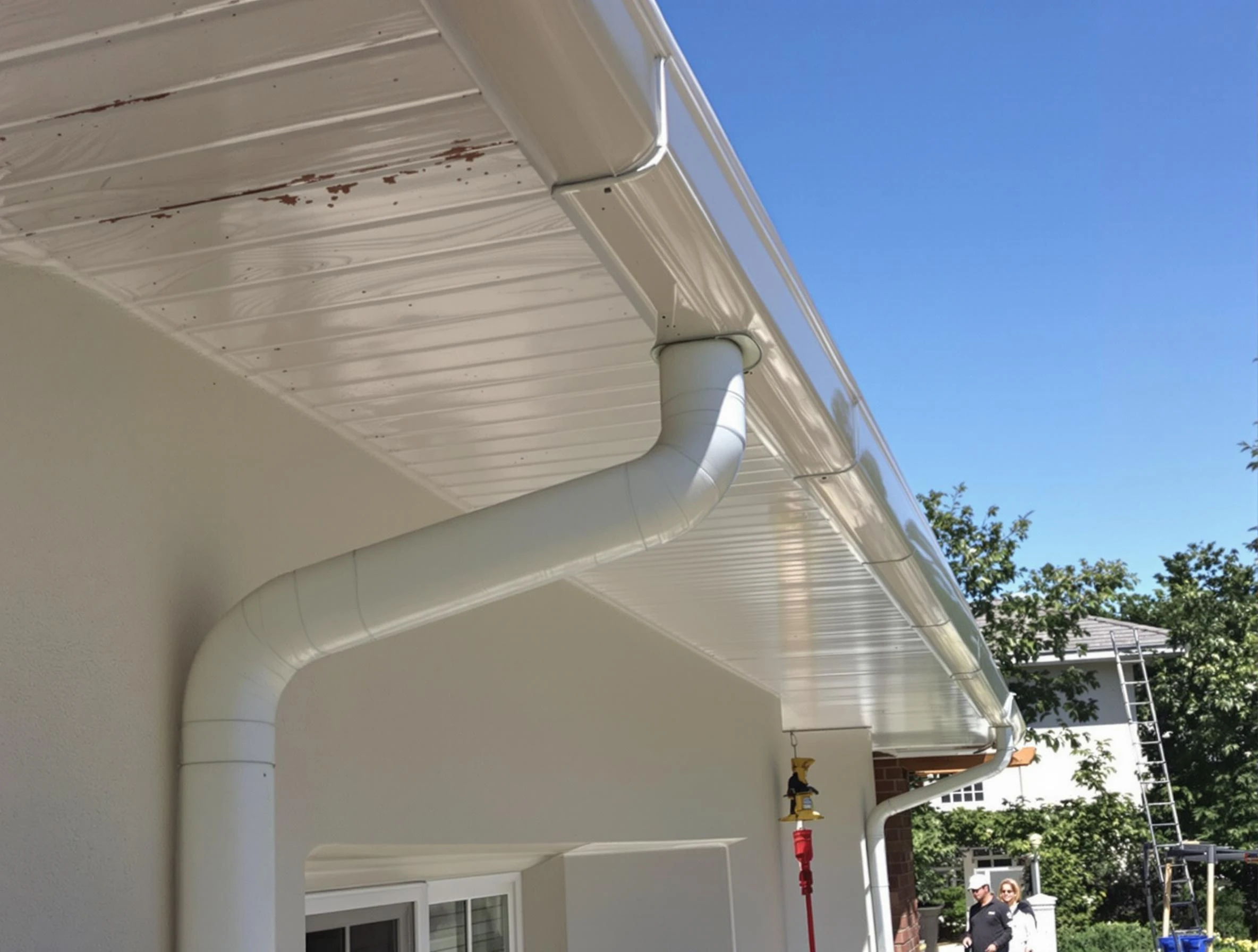 On-site seamless gutter fabrication by Mentor Roofing Company in Mentor, OH